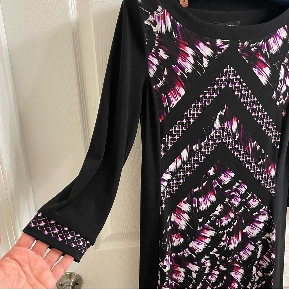 WHBM Black and Purple Lined Dress. Small. - Picture 6 of 9